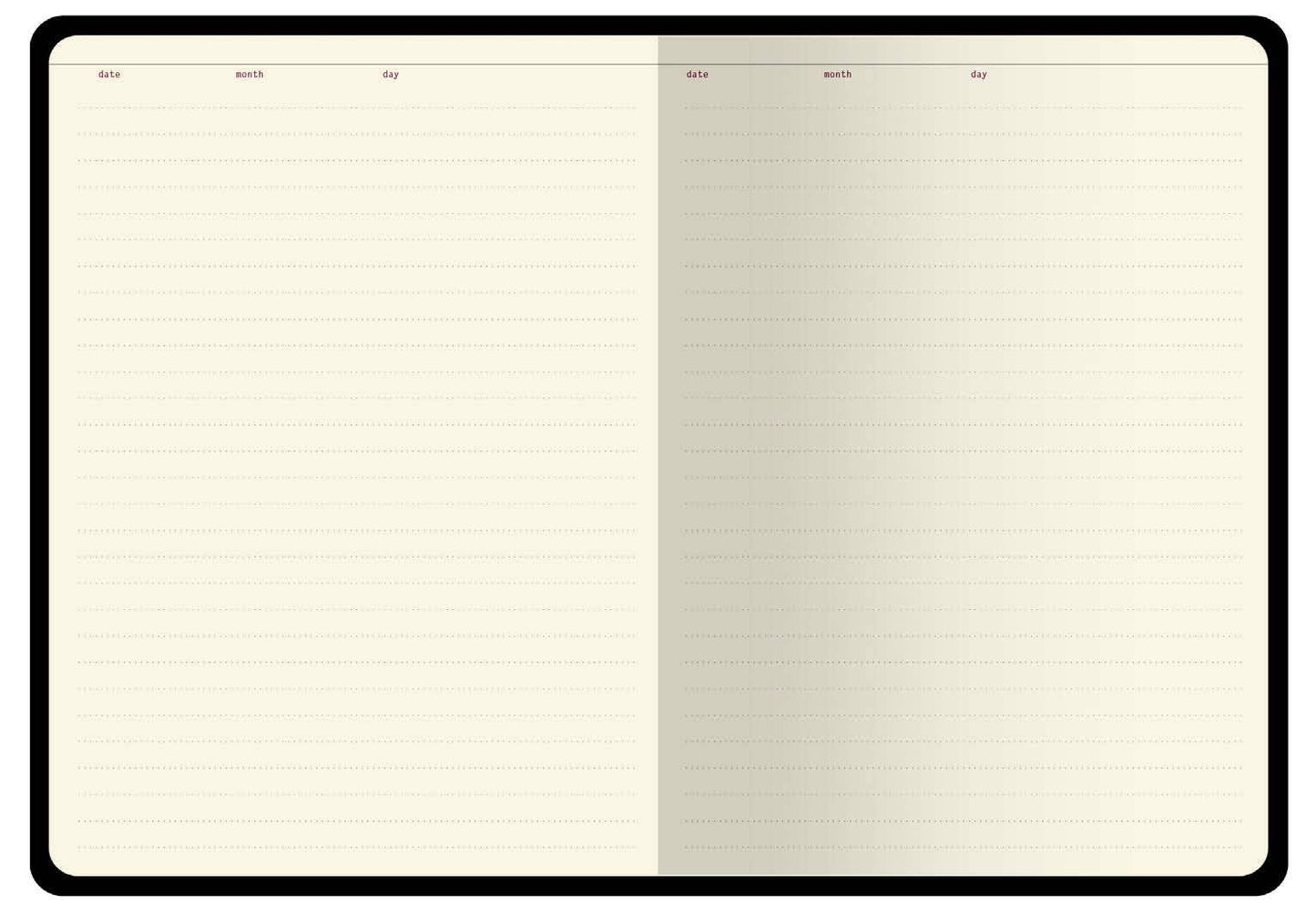 Vegan Leather Hardcover Daily Planner -Peonies