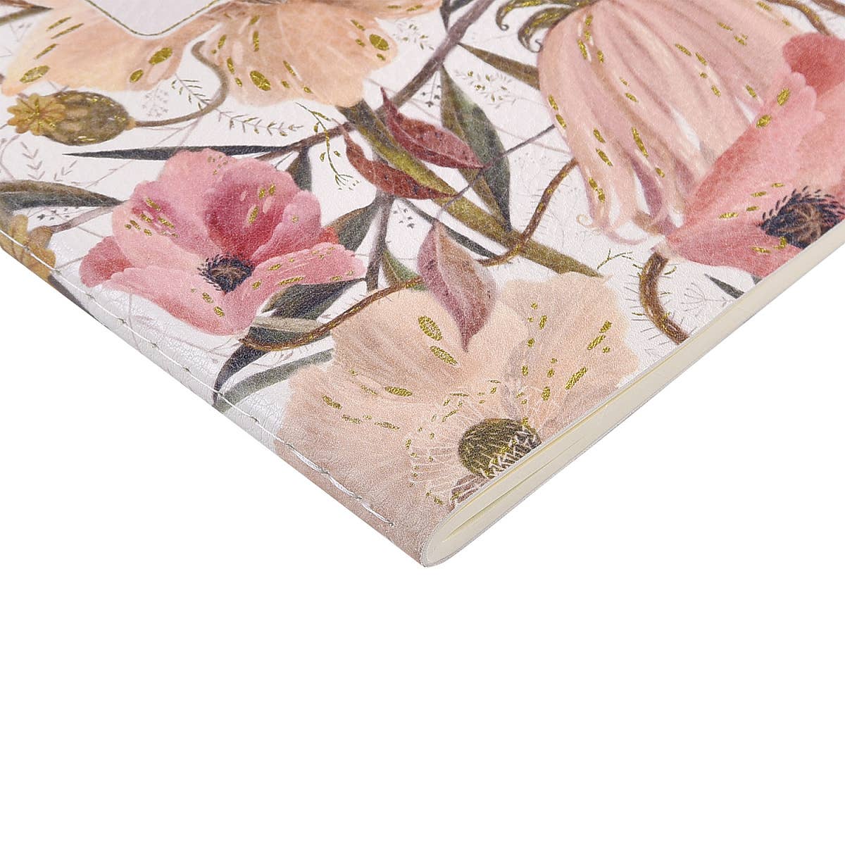 Vegan Leather Notebook -Soft Petals