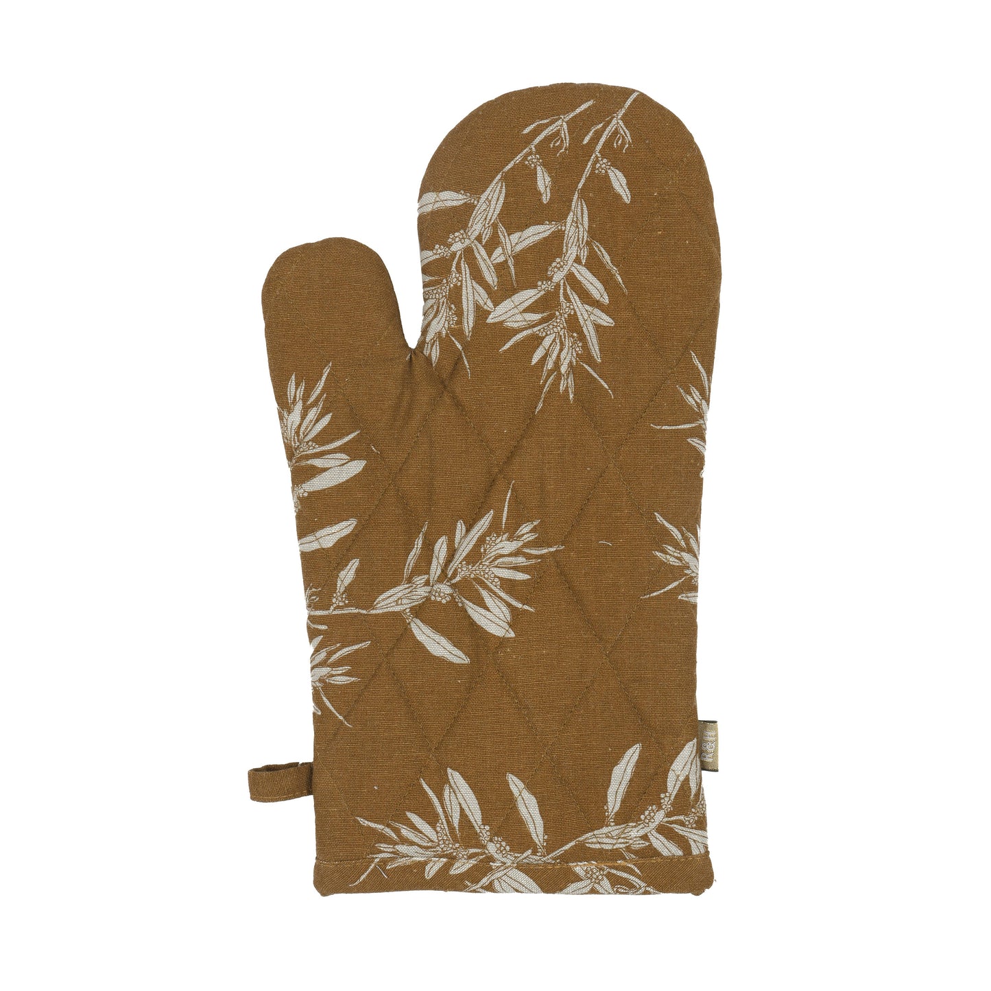 Oven Gloves Olives Mustard