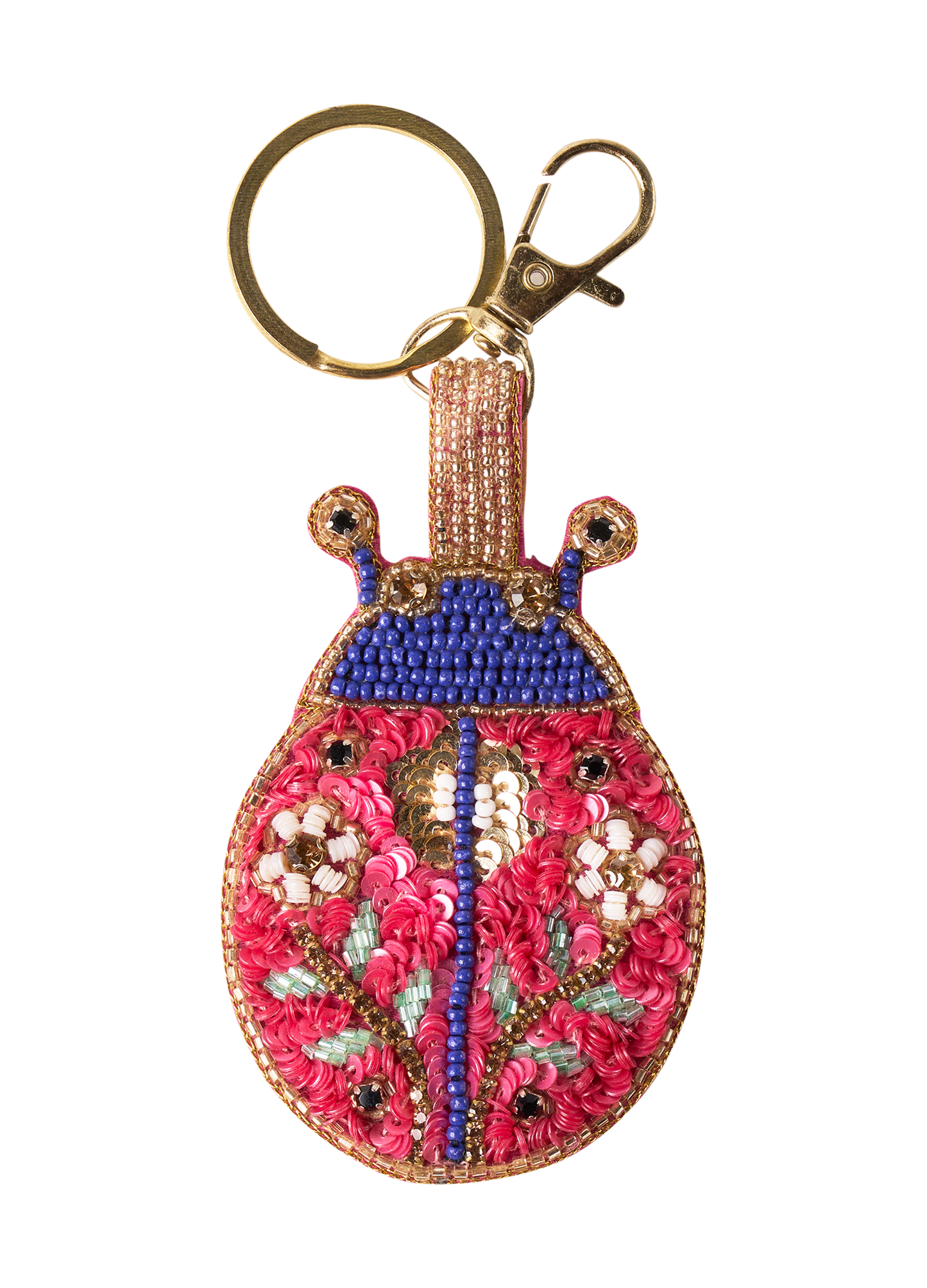 Lovely Ladybug- Beaded Keyring