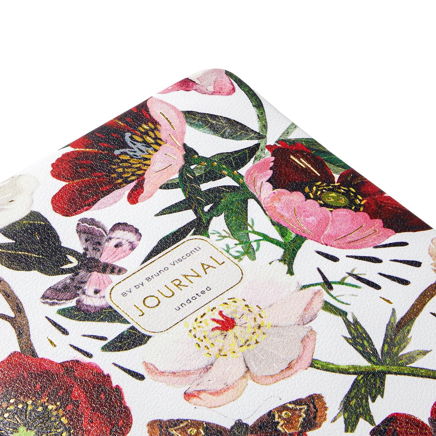 Vegan Leather Hardcover Daily Planner -Peonies 