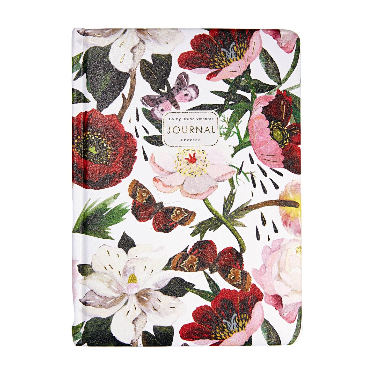 Vegan Leather Hardcover Daily Planner -Peonies 