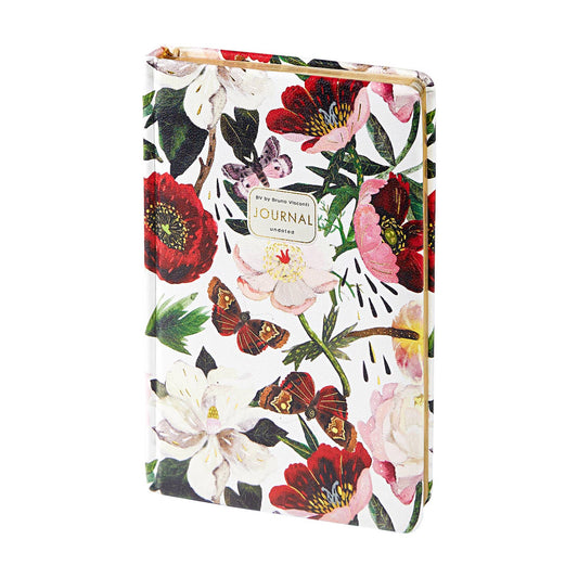 Vegan Leather Hardcover Daily Planner -Peonies 