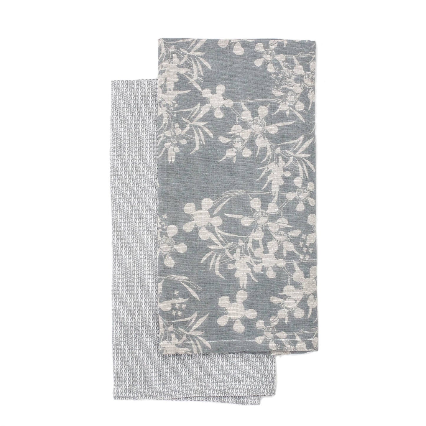 Myrtle Tea Towel set of 2 - Slate