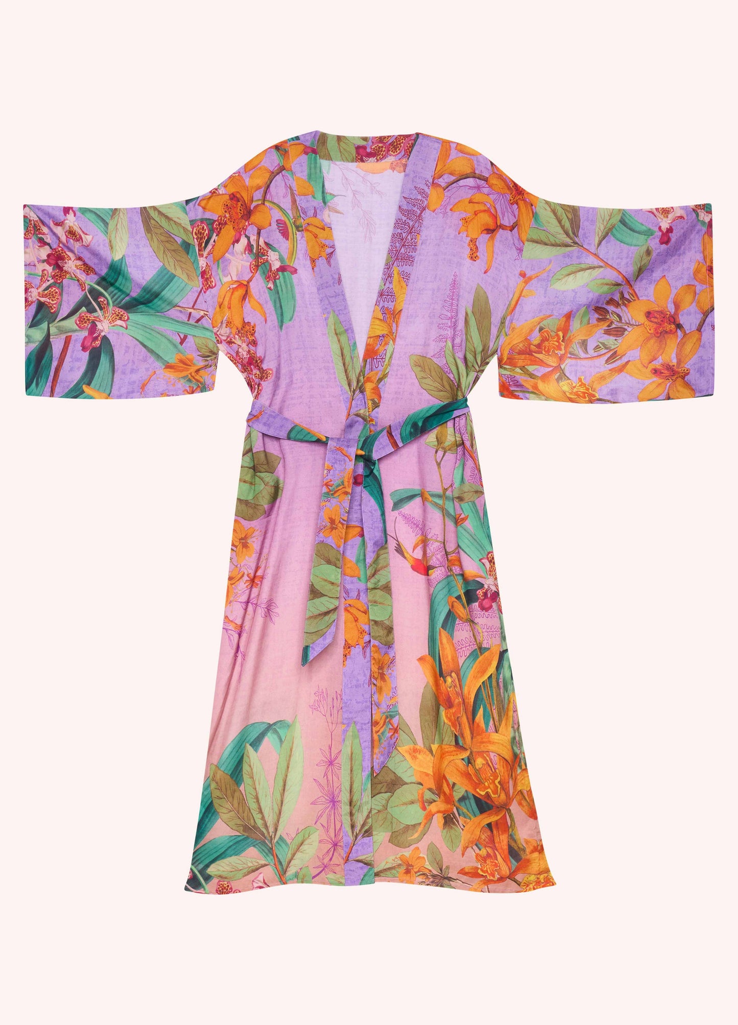 Kimono Gown - Botany Bliss - Lavender