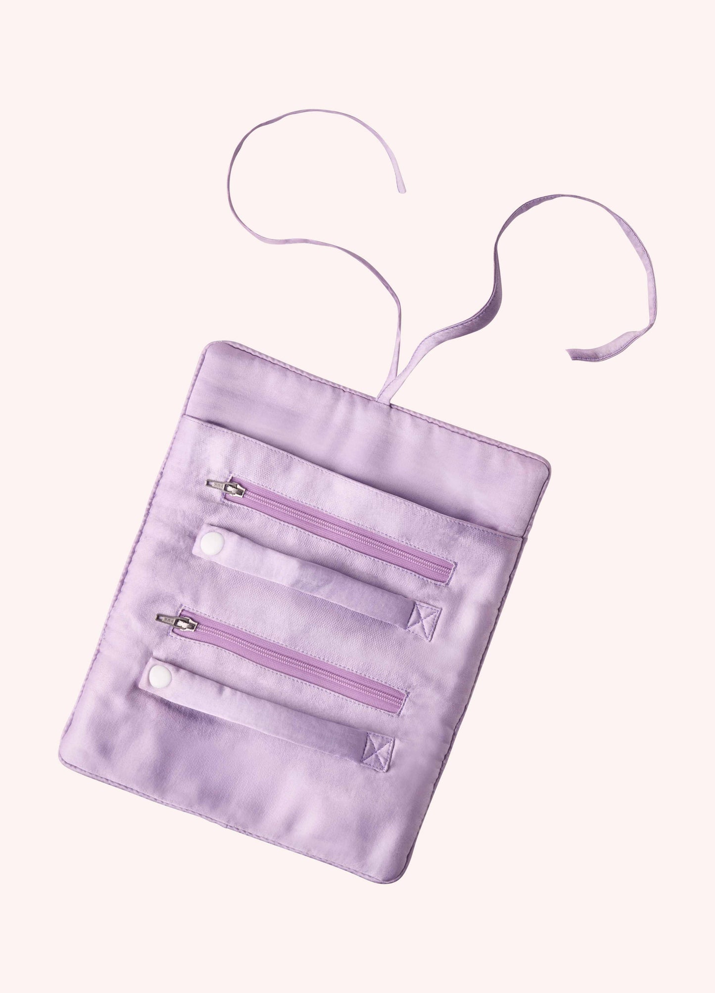 Floral Jewlery Roll - Pink