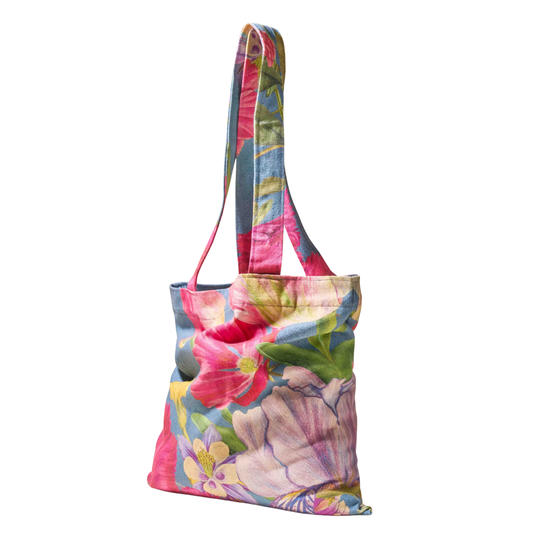 Canvas Tote Bag - Floral Study - Denim