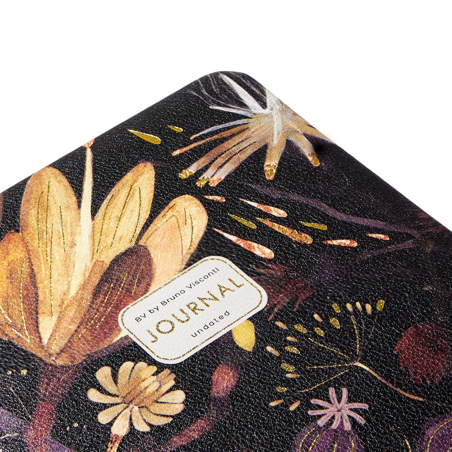 Vegan Leather Hardcover Daily Planner -Night Flowers 