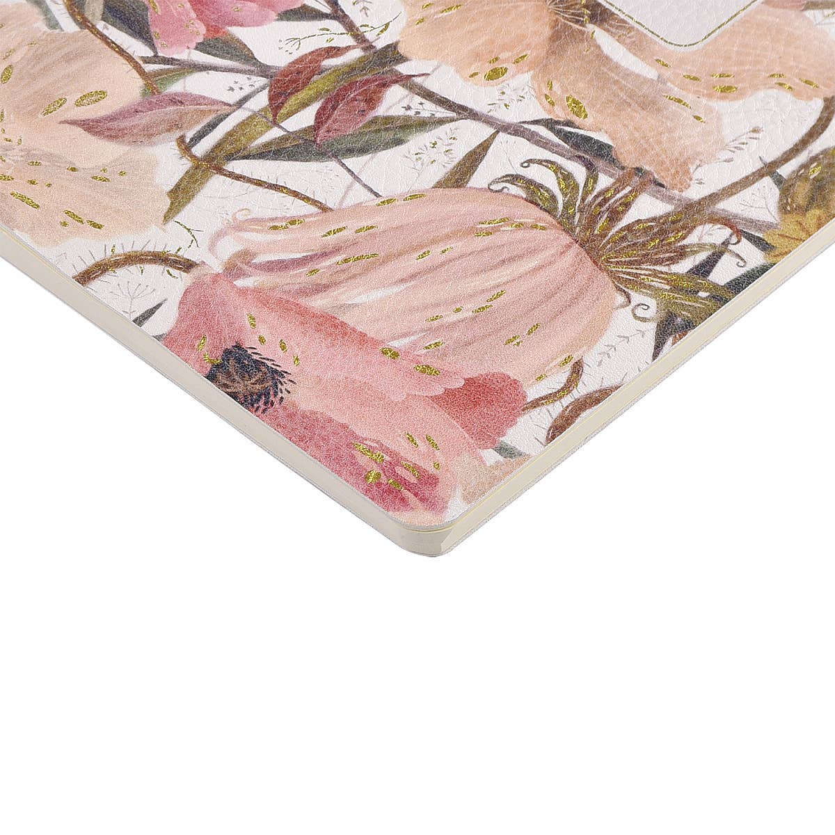 Vegan Leather Notebook -Soft Petals 