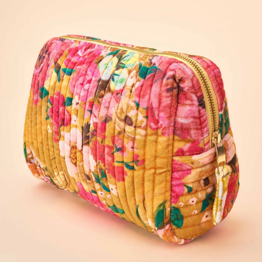 Impressionist Floral Quilted Washbag