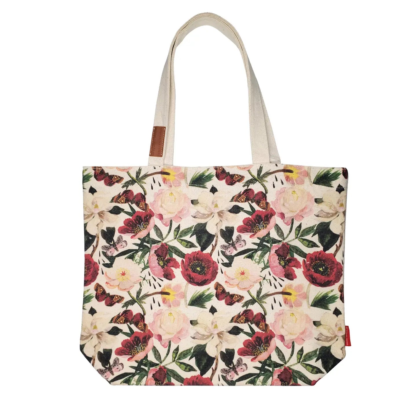 Peonies Canvas Tote