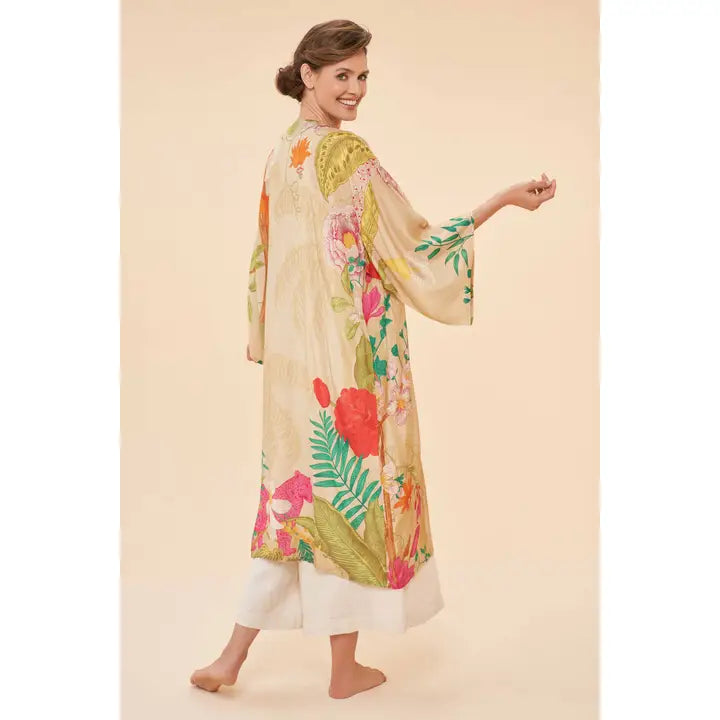 Tropical Flora and Fauna Kimono Gown