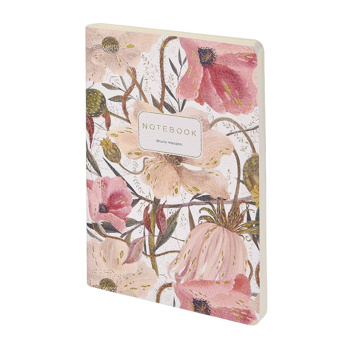 Vegan Leather Notebook -Soft Petals 