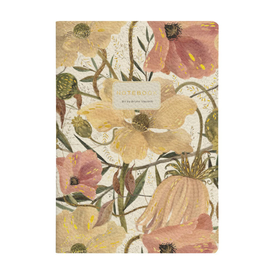 Vegan Leather Notebook -Soft Petals 