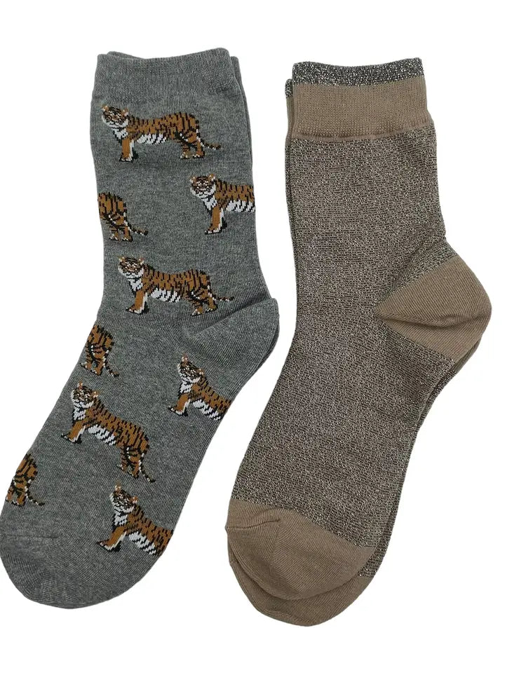 Tiger & Tokyo Grey Sock Box Duo