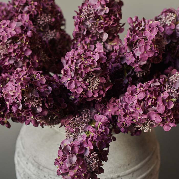 Plum Hydrangea Stem - Artificial