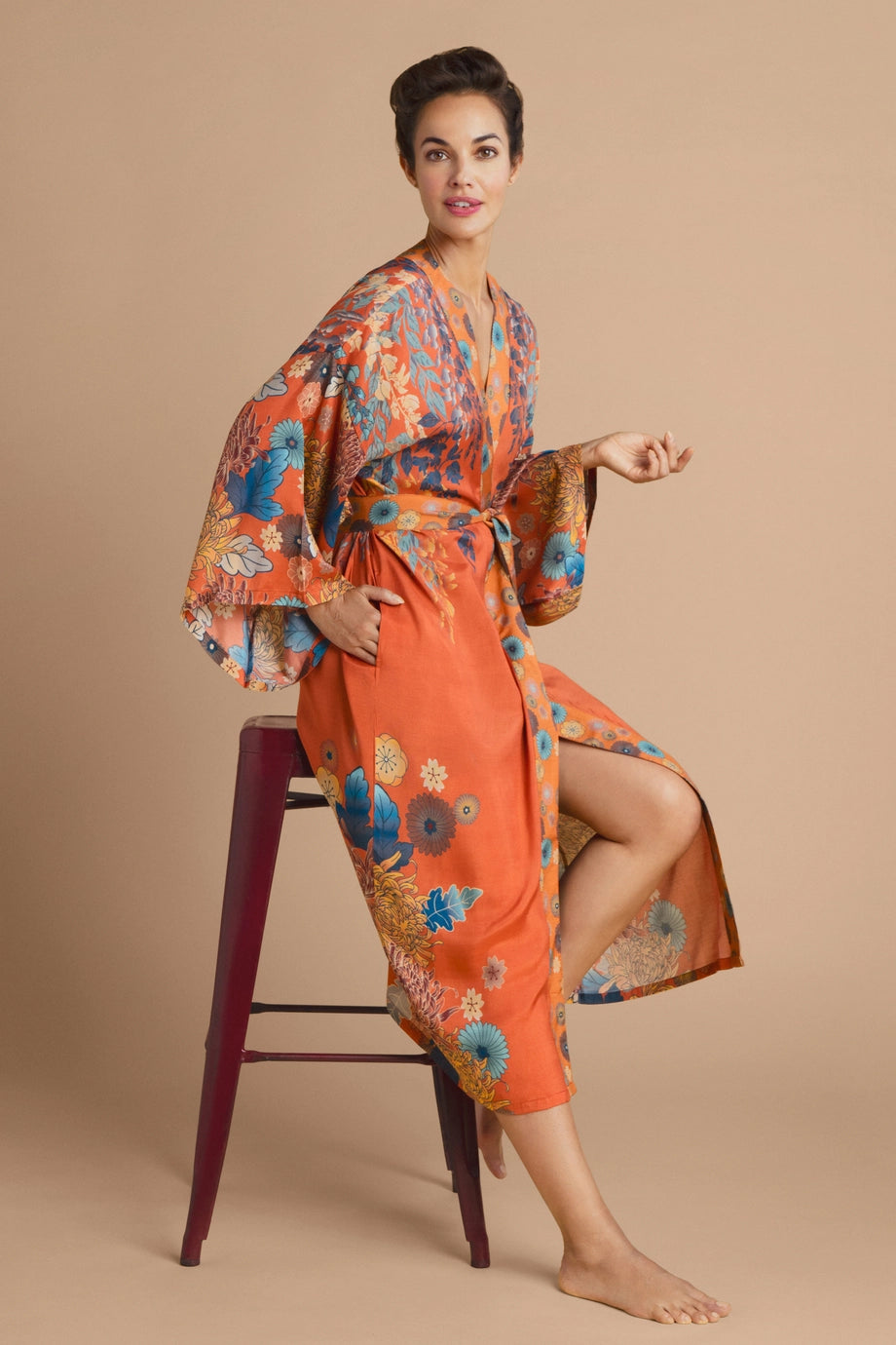 Floral Trailing Wisteria Kimono