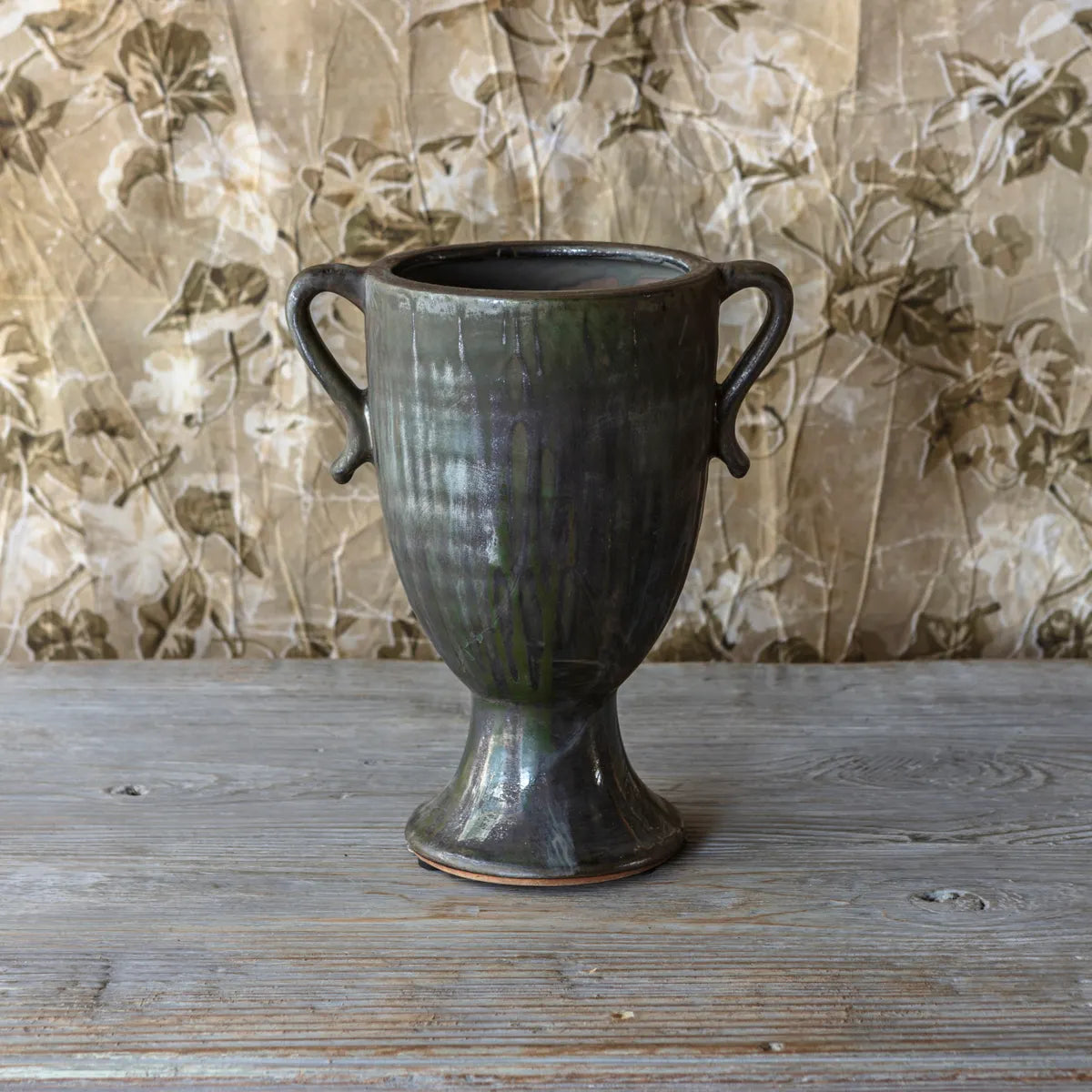 Dripped Glaze Pottery Trophy Vase