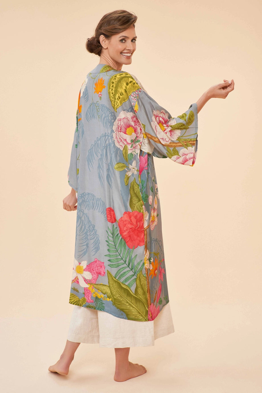 Tropical Flora and Fauna Kimono Gown